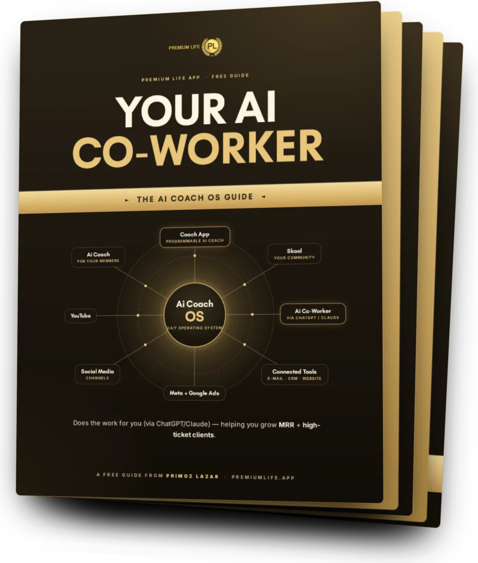 The cover of the free guide Your Ai Co-Worker - The Ai Coach OS Guide